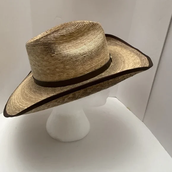Resistol Duck Commander Straw Cowboy Hat S Genuine Mexican Palm Western USA Made - Picture 6 of 16